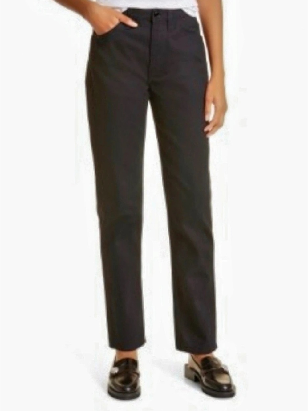FRAME Le Italien True Straight Jeans Black Waist 25